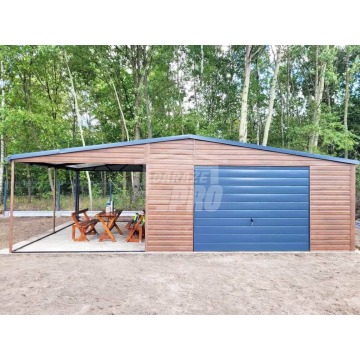 Garaż blaszany 5x5 + wiata  Brama - drzwi - rynny... - Altany, domki, namioty - Mysłowice - zdjęcie 4