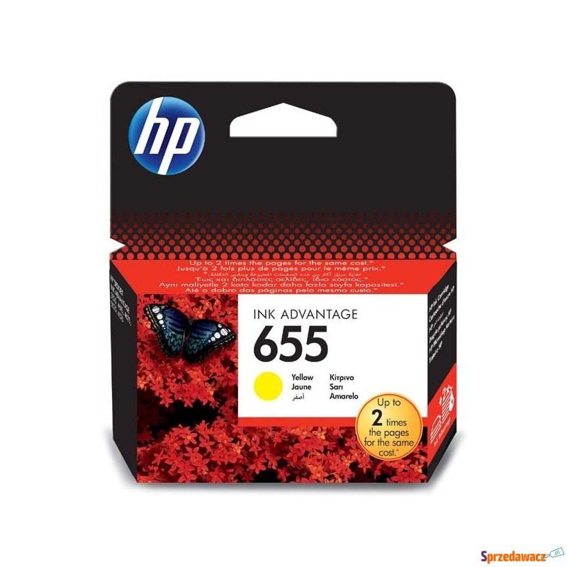 Oryginalny tusz HP 655 żółty (...
