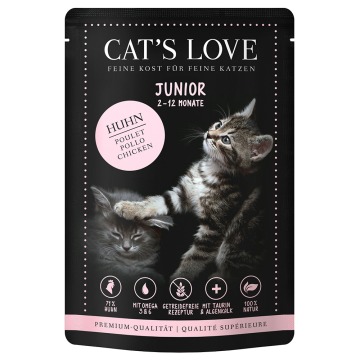 Cat's Love, 12 x 85 g - Junior, kurczak