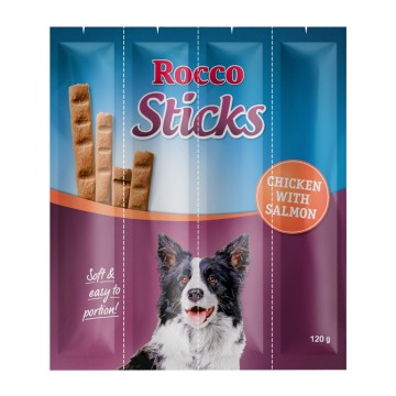 Rocco Sticks - Kurczak z łososiem, 12 szt. (120g)