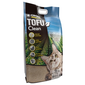 Croci Tofu Clean żwirek dla kota - 20 l (ok. 9 kg)