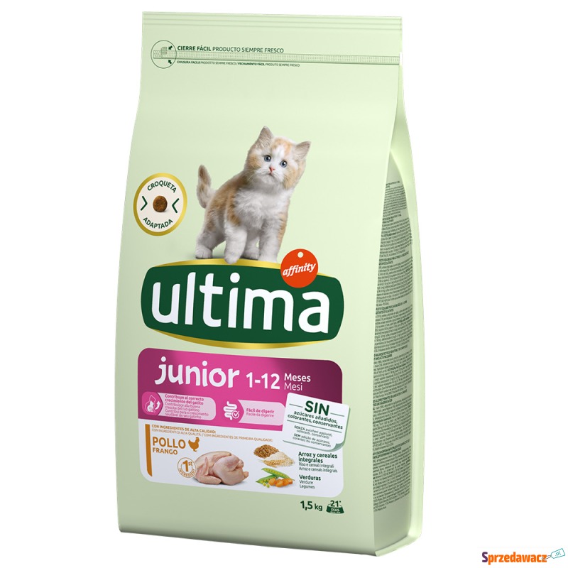 Ultima Cat Junior, kurczak - 3 x 1,5 kg - Karmy dla kotów - Słupsk