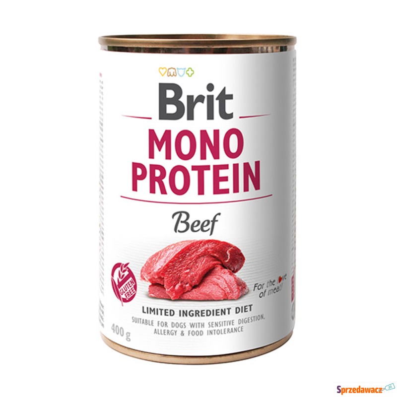 Brit Mono Protein, 6 x 400 g  - Wołowina - Karmy dla psów - Gdynia