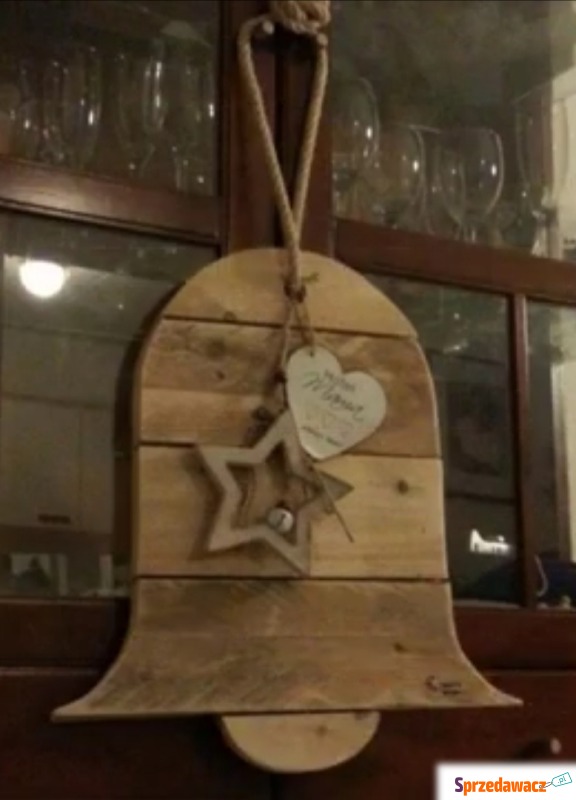 Dzwoneczek drewniany - Dekoracje świąteczne - Stryków