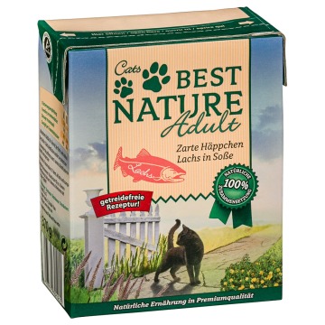 Korzystny pakiet Best Nature Adult Cat, 16 x 370 g - Łosoś w sosie