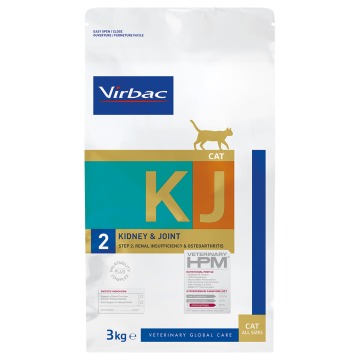Virbac Veterinary HPM Cat Kidney & Joint Support KJ2 - 2 x 3 kg