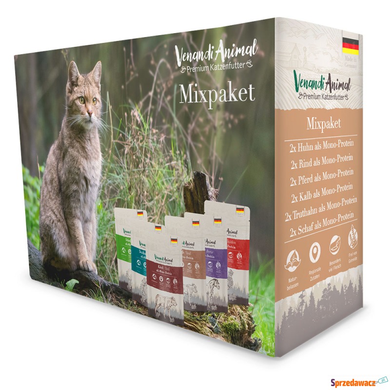 Mixpack Venandi Animal Monoprotein 12 x 125 g... - Karmy dla kotów - Toruń