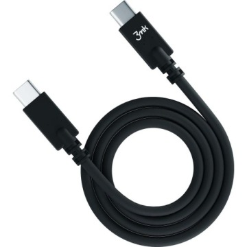 Kabel 3mk Hyper Cable USB-C do USB-C, 4k60Hz, 100W, 5A, 1m, czarny