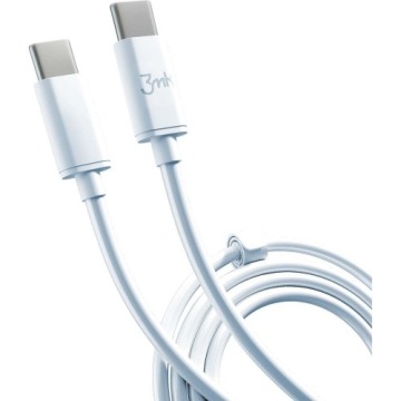 Kabel 3mk Hyper Cable USB-C do USB-C, 100W, 5A, 2m, biały