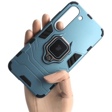Etui Bizon Case Armor Ring do Galaxy S23, niebieskie