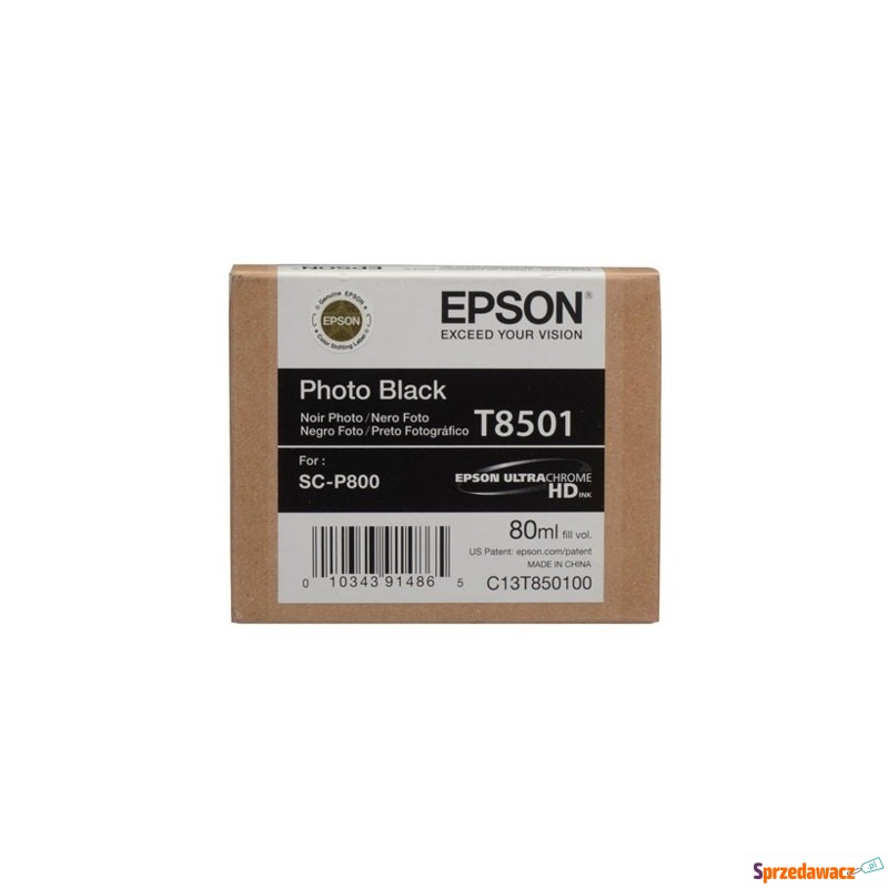 Tusz Oryginalny Epson T8501 (C13T850100) (Czarny... - Tusze, tonery - Słupsk