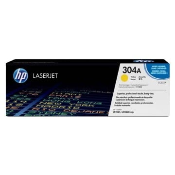 HP oryginalny toner CC532A, yellow, 2800s, 304A, HP Color LaserJet CP2025, CM2320