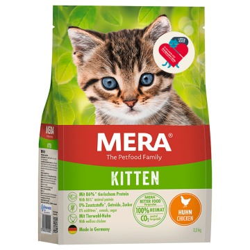 MERA Cats Kitten, kurczak - 2 kg + 200 g gratis