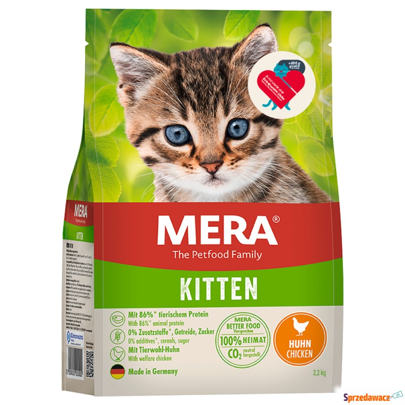 MERA Cats Kitten, kurczak - 2 kg + 200 g gratis - Karmy dla kotów - Starachowice
