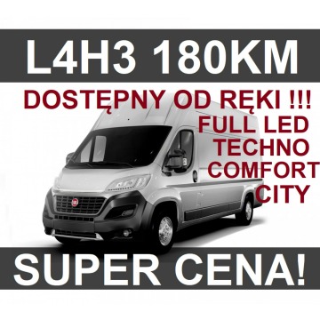 Fiat Ducato - L4H3 180KM Full Led  Pakiet Techno City Drzwi 270st Od ręki 2181 zł