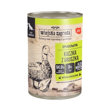 Korzystny pakiet Wiejska Zagroda, mokra karma dla psa, 24 x 400 g - Kaczka z gruszką
