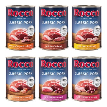 Megapakiet Rocco Classic Pork, 24 x 400 g - Pakiet mieszany