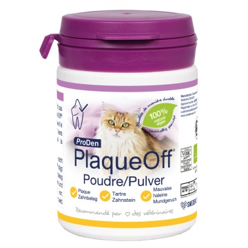 ProDen PlaqueOff Bio do pielęgnacji zębów dla kota - PlaqueOff proszek, 40 g