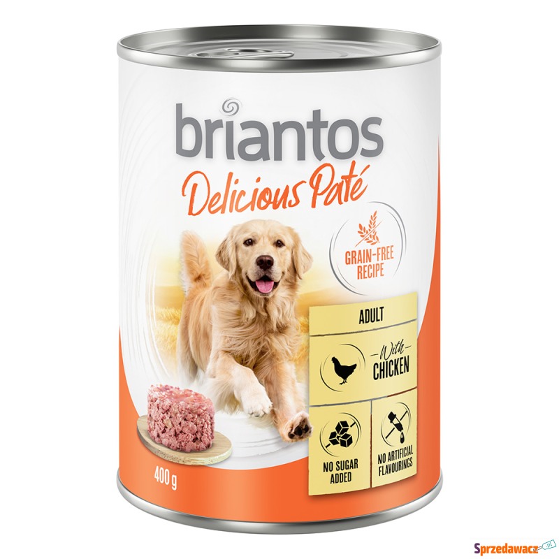 Briantos Delicious Paté, 24 x 400 g - Kurczak - Karmy dla psów - Gliwice