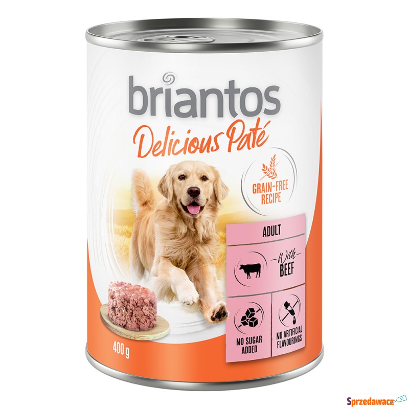 Briantos Delicious Paté, 24 x 400 g - Wołowina - Karmy dla psów - Opole