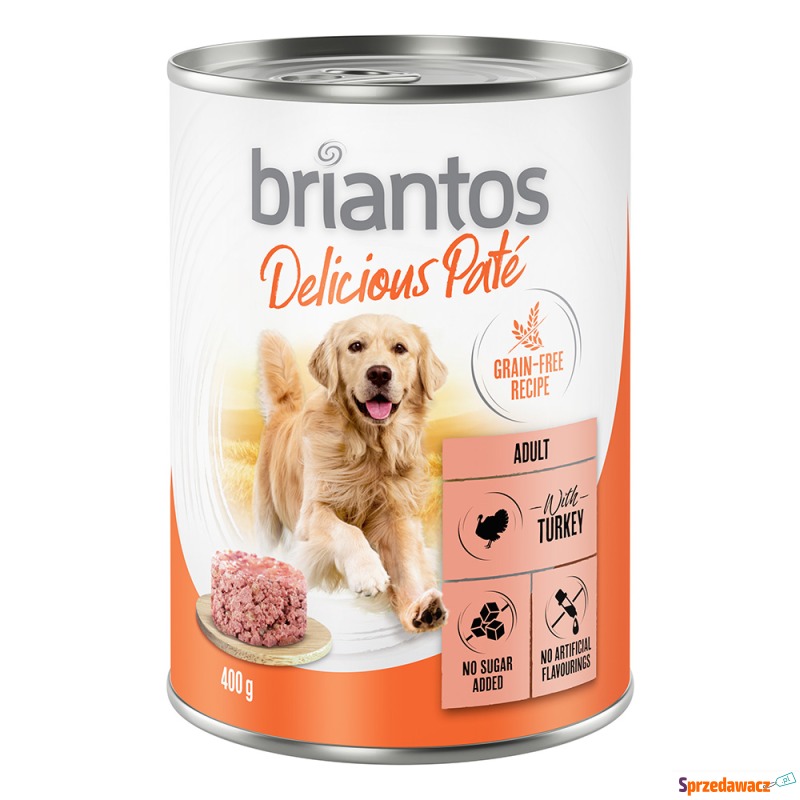 Briantos Delicious Paté, 6 x 400 g - Indyk - Karmy dla psów - Sochaczew