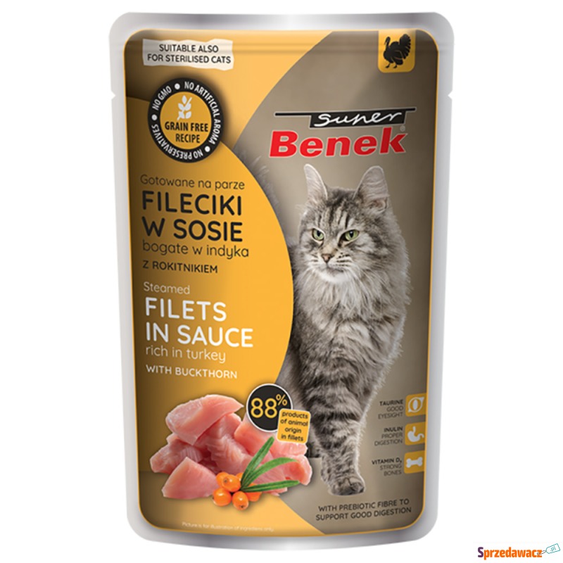 Super Benek Filety gotowane na parze, 28 x 85... - Karmy dla kotów - Bielsko-Biała
