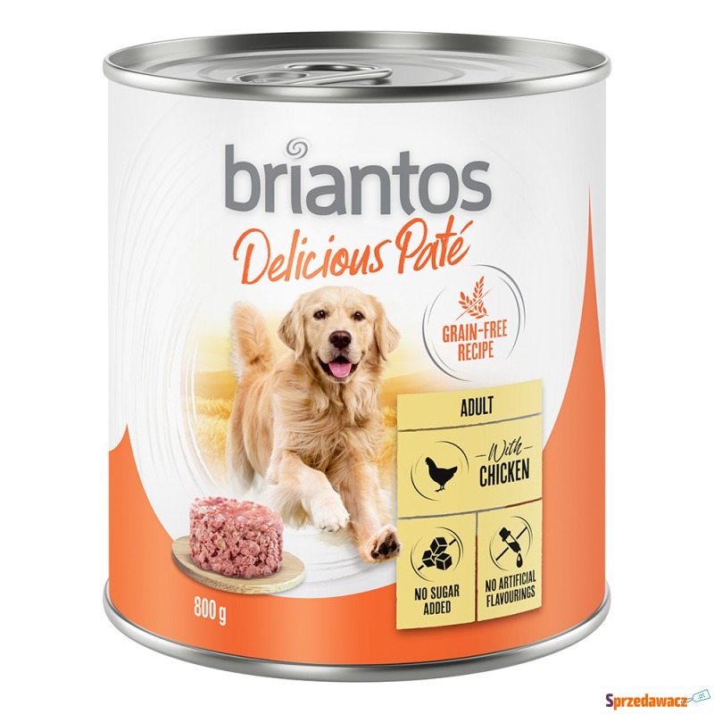 Briantos Delicious Paté, 24 x 800 g - Kurczak - Karmy dla psów - Włocławek