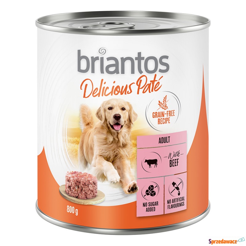 Briantos Delicious Paté, 6 x 800 g - Wołowina - Karmy dla psów - Szczecin