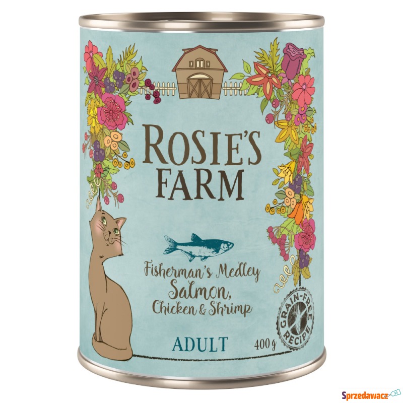 Rosie's Farm Adult, 6 x 400 g -  Łosoś i kurczak... - Karmy dla kotów - Olsztyn