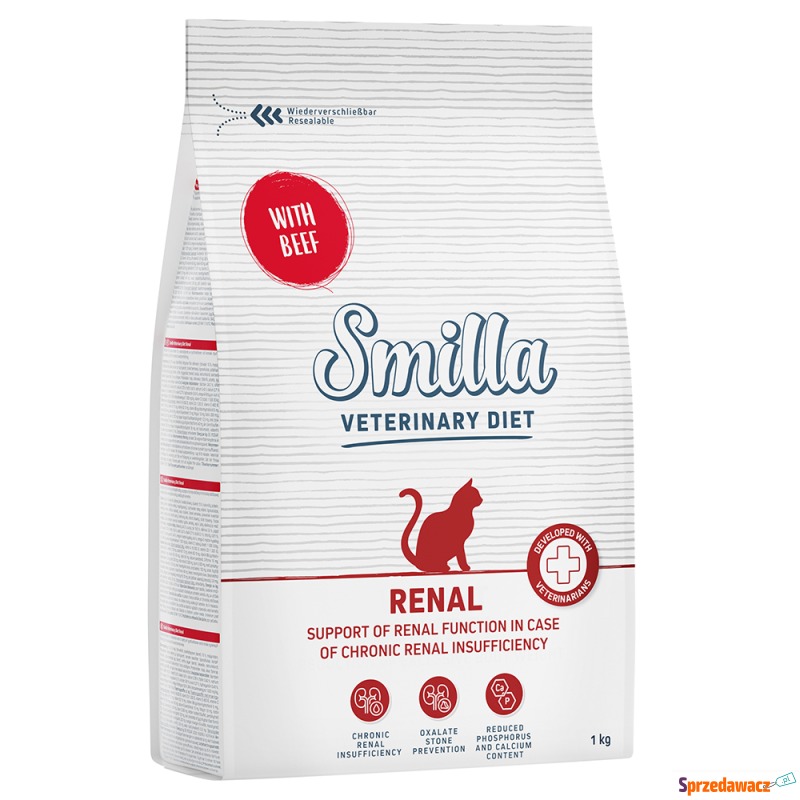 Smilla Veterinary Diet Renal, wołowina - 1 kg - Karmy dla kotów - Lubin