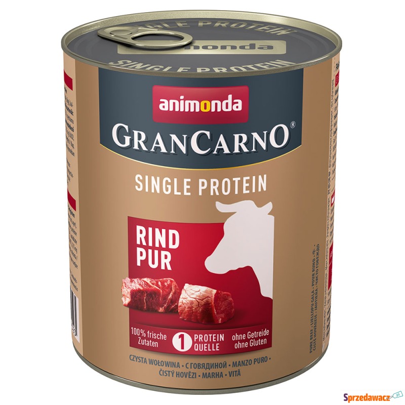 animonda GranCarno Adult Single Protein, 6 x 800... - Karmy dla psów - Jelenia Góra