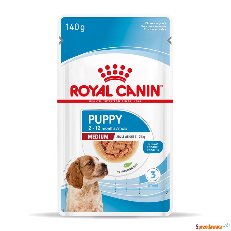 Royal Canin Medium Puppy, w sosie - 40 x 140 g - Karmy dla psów - Pruszcz Gdański
