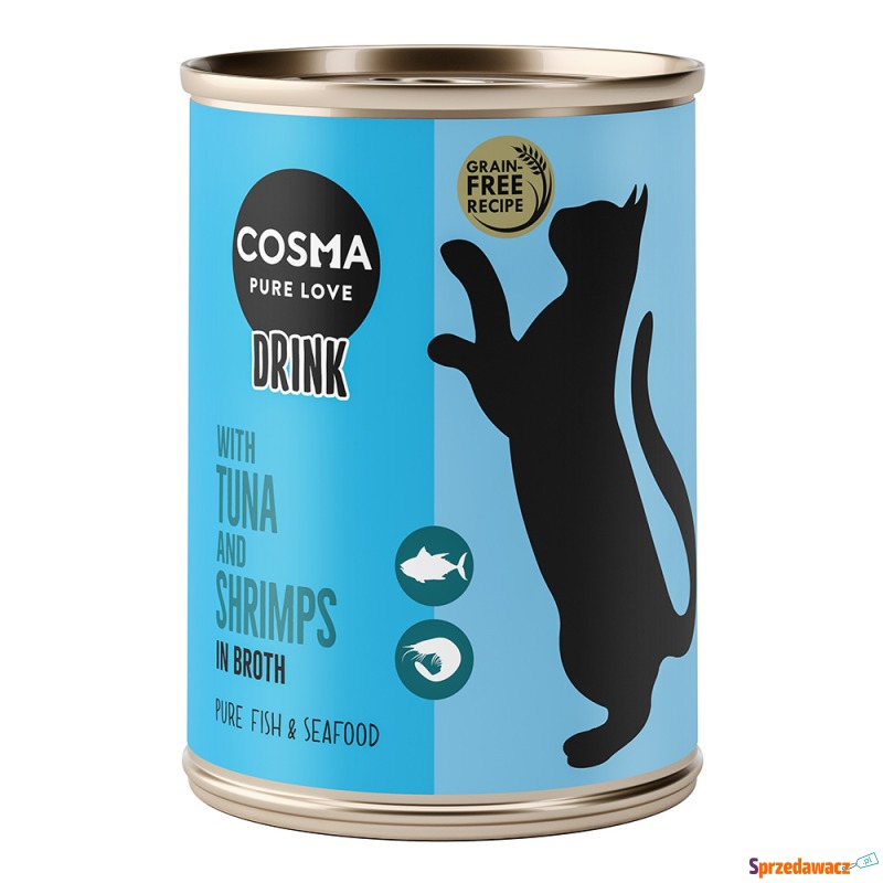 Cosma Drink, 6 x 100 g  - Tuńczyk i krewetki - Karmy dla kotów - Olsztyn