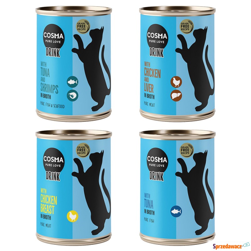Cosma Drink, 6 x 100 g  - Pakiet mieszany - Karmy dla kotów - Dąbrowa Górnicza