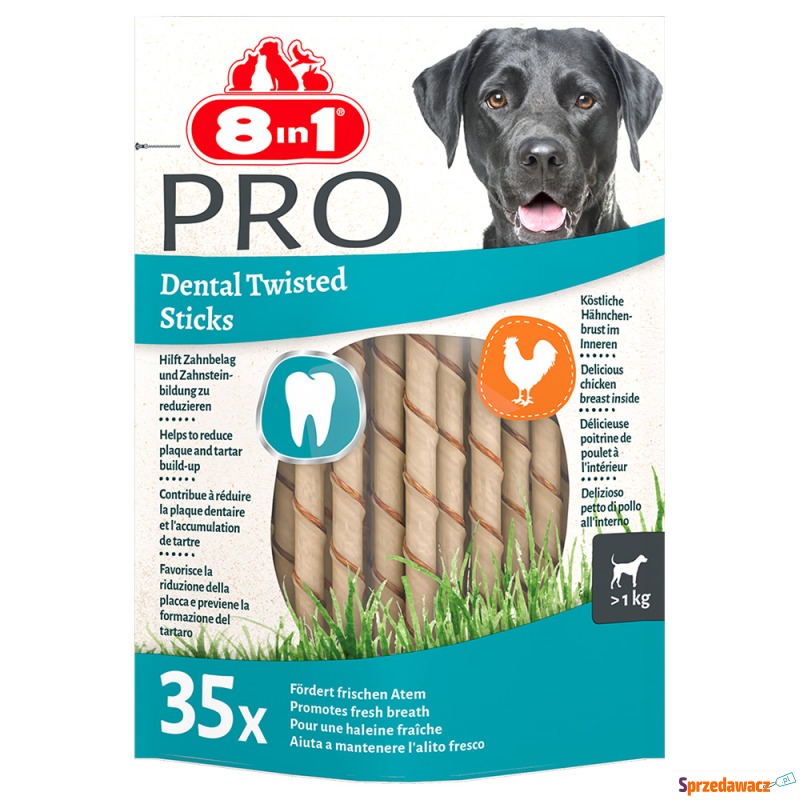 8in1 Pro Dental Twisted Sticks, kurczak - 3 x... - Przysmaki dla psów - Częstochowa