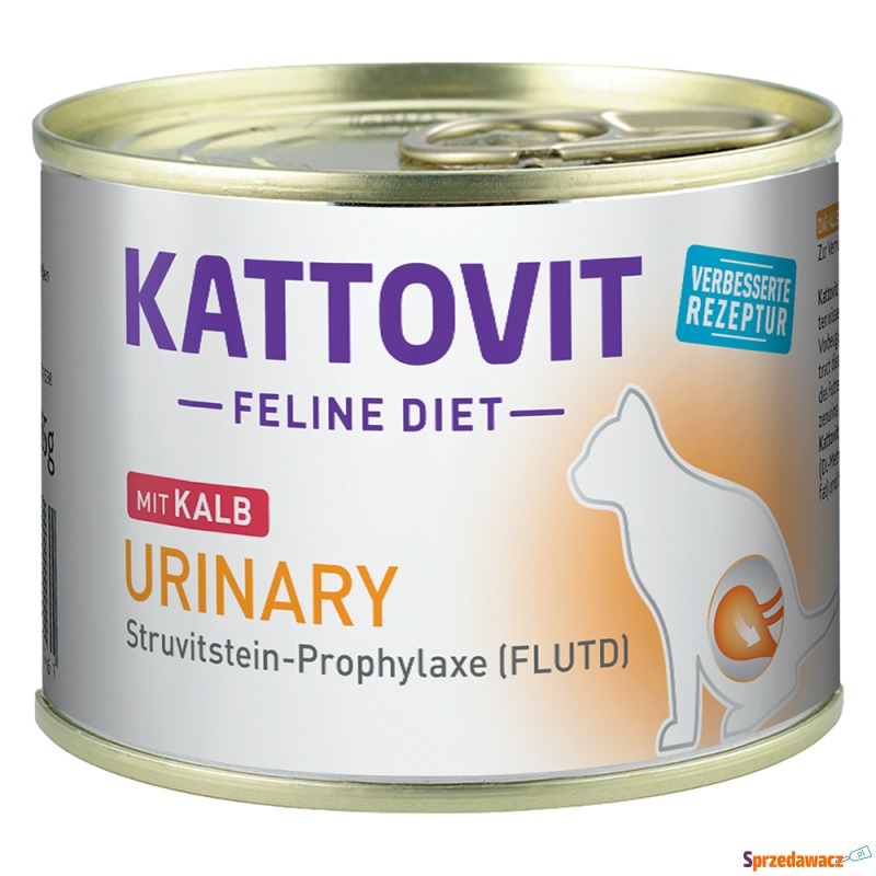 Kattovit Urinary - Cielęcina, 24 x 185 g - Karmy dla kotów - Lubin