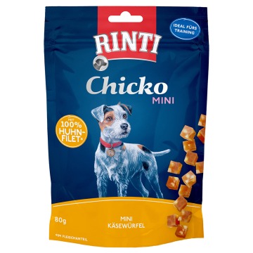RINTI Chicko Mini - Kostki sera i kurczak, 80 g