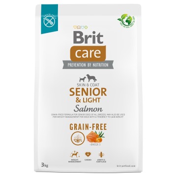 Brit Care Dog Grain-Free Senior & Light, łosoś i ziemniaki - 2 x 3 kg
