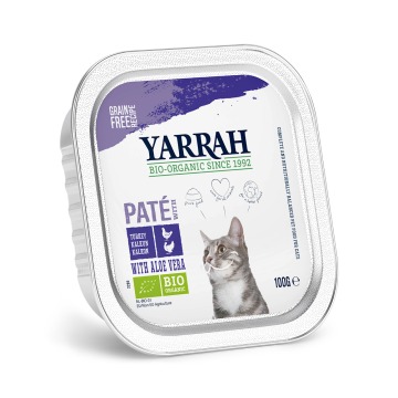 Korzystny pakiet Yarrah Bio Pâté, 12 x 100 g - Biokurczak i bioindyk z bioaloesem