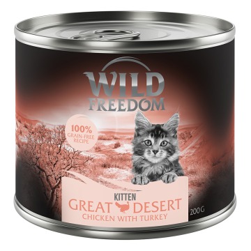 Wild Freedom Kitten, 12 x 200 g - Wild Desert – Indyk i kurczak