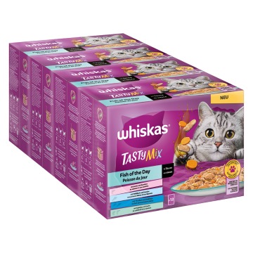 Pakiet Whiskas Tasty Mix, saszetki, 48 x 85 g - Ryba dnia w sosie