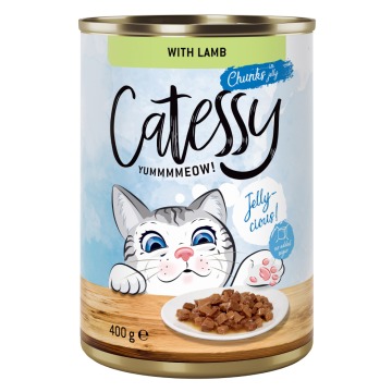 Pakiet Catessy Kawałeczki w sosie i galarecie, 24 x 400 g - Z jagnięciną w galarecie