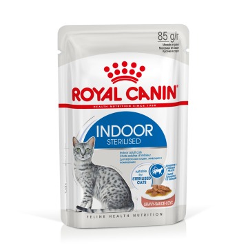 Uzupełnienie: Mokra karma Royal Canin - Indoor Sterilised w sosie, 12 x 85 g