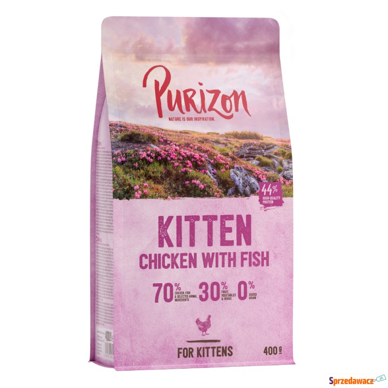 Purizon Kitten, kurczak i ryba – bez zbóż - 400 g - Karmy dla kotów - Łapy
