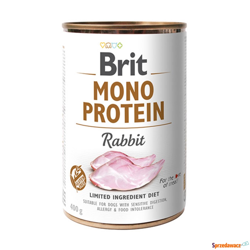 Brit Mono Protein, 6 x 400 g  - Królik - Karmy dla psów - Wieluń