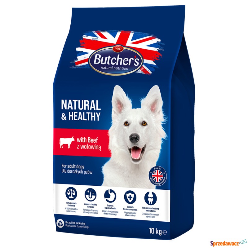 Butcher's Natural & Healthy, z wołowiną - 10 kg - Karmy dla psów - Konin
