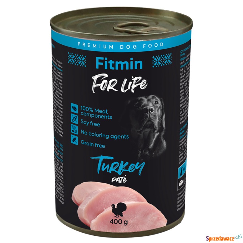 Fitmin Dog For Life, 6 x 400 g - Indyk - Karmy dla psów - Konin