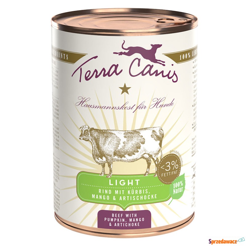 Terra Canis Light, 6 x 400 g - Wołowina z dynią,... - Karmy dla psów - Konin