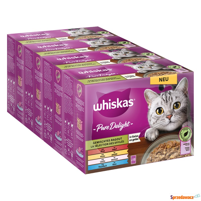 Pakiet Whiskas Pure Delight, saszetki, 48 x 85... - Karmy dla kotów - Bytom