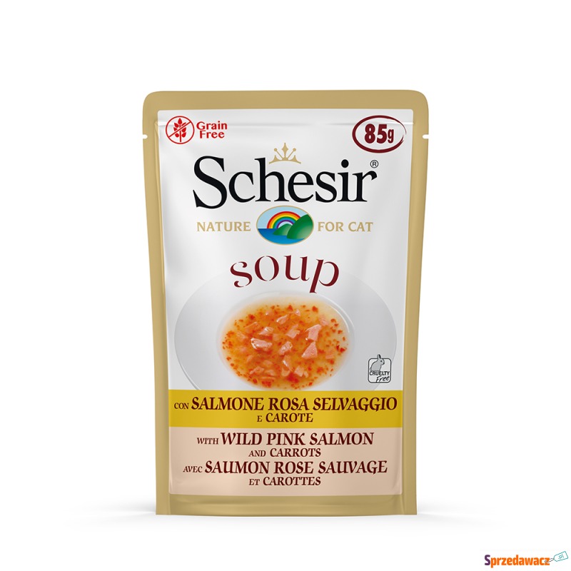 Megapakiet Schesir Cat Soup, 12 x 85 g - Dziki... - Karmy dla kotów - Białystok